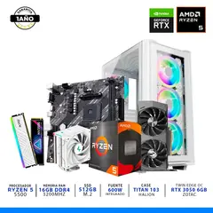 AMD CORP - PC GAMER AMD RYZEN 5, 16GB, M.2 512GB, RTX 3050 6GB.
