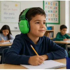 GENERICO - Audífono Antiruido - Orejeras Antiruido - Canceladores de Ruido para niños - VERDE