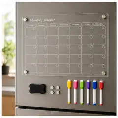 GENERICO - Pizarra Acrílica Imantada Mensual Planner Reutilizable con accesorios
