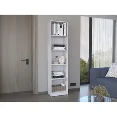 TUHOME - Estante Biblioteca Home-E 5 Niveles Blanco