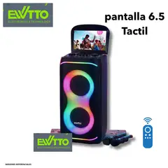 EWTTO - Parlante Karaoke Profesional Bluetooth Extreme Bass con Pantalla Multimedia HD 6.5 ET-P4313MBC