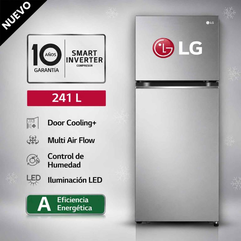 Refrigeradora Top freezer GT24BPP 241 L con Door Cooling Plateada