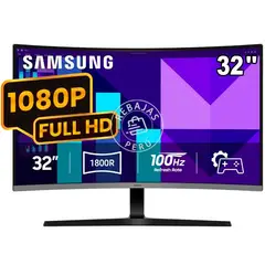 SAMSUNG - Monitor 32 Curvo Fhd Black Ls32d390ganxza
