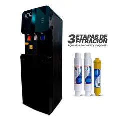 UMA - Dispensador de agua UltraBlack con 3 filtros - Purificador de agua