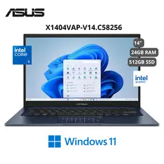 ASUS - Laptop VIVOBOOK X1404VAP-V14.C58256 Intel Core 5 120U 24GB Ram 512GB SSD 14" Win11 Home