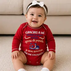 GENERICO - Body para bebe Rojo talla 2