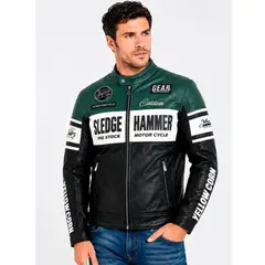 GENERICO - Casaca de Cuero Importado Estilo Motociclista Premium
