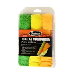 DAYTONA - Pack 3 toallas microfibra 40x40