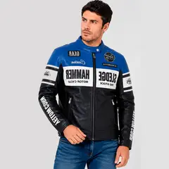 GENERICO - Casaca de Cuero Importado Estilo Motociclista Premium
