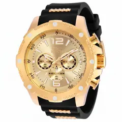 GENERICO - Reloj Cronógrafo Deportivo Dorado para Hombre con Correa de Silicona - Modelo OG