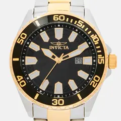 GENERICO - Reloj Estilo Buceo Bicolor para Hombre con Bisel y Dial Negro - Modelo Original