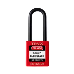 TRAVEX - Candado Dieléctrico 40 Arco Largo Rojo