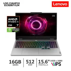 LENOVO - Laptop LOQ 15AHP10, Ryzen 7-250, 16Gb Ram, 512Gb SSD, RTX5050 8Gb, 15.6 FHD-83JG007VLM