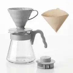 HARIO - Kit de V60 1-4 tazas de plástico Gris