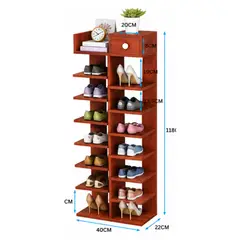 INSPIRA MARKET - Estante Zapatera organizadora vertical con cajón Rojizo