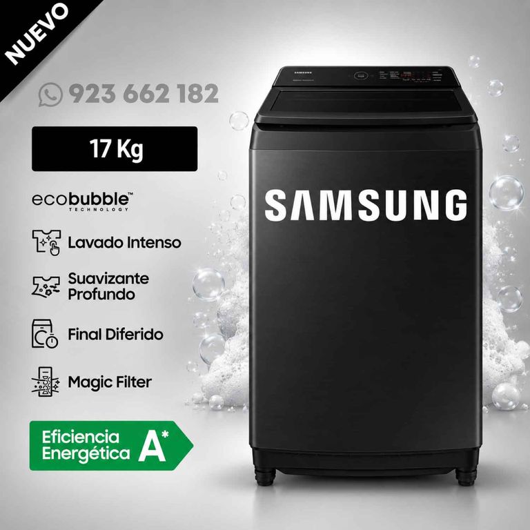 Lavadora 17KG Ecobubble WA17CG6441BV Negro