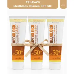MEDBLOCK - Tri-Pack Blanca SPF 50+