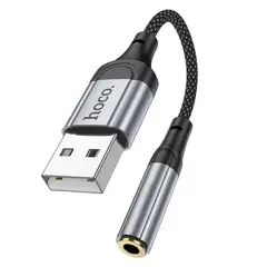 HOCO - Adaptador USB-A a Jack 3.5 mm LS36 para Audífonos Micrófono y Llamadas