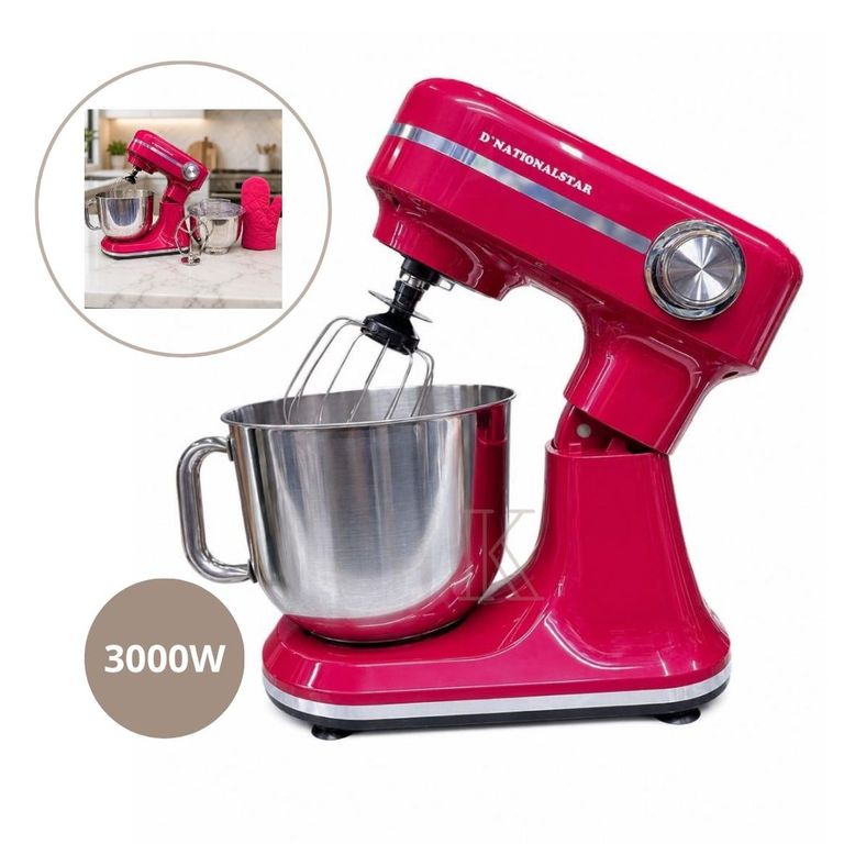 Batidora Planetaria de 3000W D´Nationalstar Roja