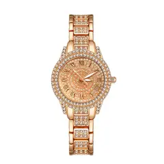 GENERICO - Reloj Oro Rosa de Cuarzo Redondo Elegante para Mujer