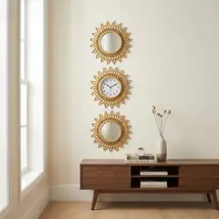 GENERICO - SET DE RELOJ CON ESPEJOS DORADO