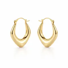 GENERICO - Aretes Argolla Mujer Dorados Elegantes Diseño Geométrico Acero Inoxidable waterproof
