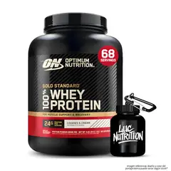Optimum Nutrition - Gold Standard Whey 4.65 LB - Cookie and Cream + Portaproteina