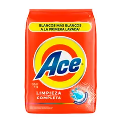 ACE - Detergente en Polvo Limpieza Completa 4kg