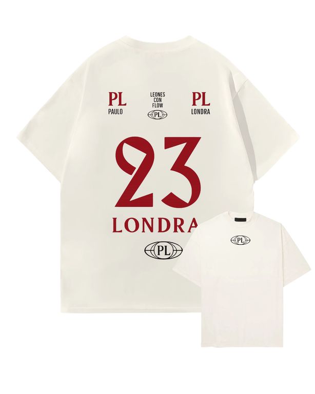 Polo Paulo Londra Leones Oversize Algodón Crema Oversized
