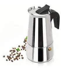 Pentha - Cafetera Espresso Maker Italiana 4 Tazas Acero Inoxidable