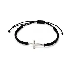 SANTORAL - Pulsera Cruz - Hilo y Plata