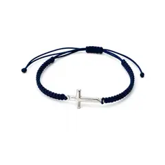 SANTORAL - Pulsera Cruz - Hilo y Plata