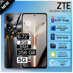 ZTE - Celular Neo 2 6.72" Pulg. 5G 8GB RAM 256GB Android 13 - Negro