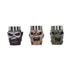 GENERICO - Ron Maiden - Vaso de shot de 9cm 3 pack - Eddie Shot Glass Set - Nemesis Now