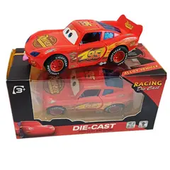 GENERICO - Juguete Auto De Metal Rayo Mcqueen Luz Y Sonido Friccion Cars Die Cast