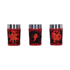 GENERICO - ACDC - Shot glass de 8.7cm set de 3 - ACDC shot glass set - Nemesis Now