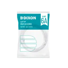 DIXON - Cable Red Patch Cord Cat 6A 5m Blanco - Alta Velocidad, Conexión Estable para Redes