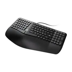 KLIP XTREME - Teclado USB Ergonómico Español, Diseño Comfort, Conexión por Cable, Color Negr