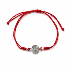 SANTORAL - Pulsera San Benito Chico - Hilo y Plata