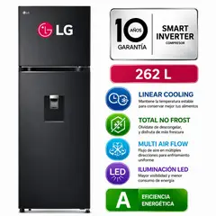 LG - Refrigeradora 262L Linear Cooling VT26WPM Negro Mate