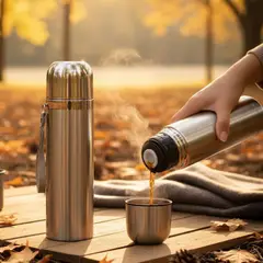 GENERICO - Termo De Acero Inoxidable Personal 500ml Con Funda