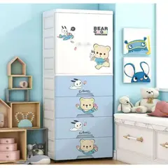 GENERICO - Ropero Infantil Kawai Organizador Cajonera Armario Multiusos Habitación Bebé Niño Grande 101845