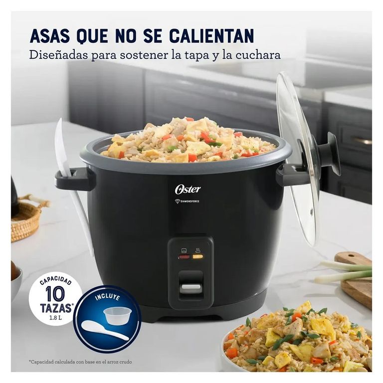Olla Arrocera de 1.8 L DiamondForce CKSTRCB10DFBLK Negro