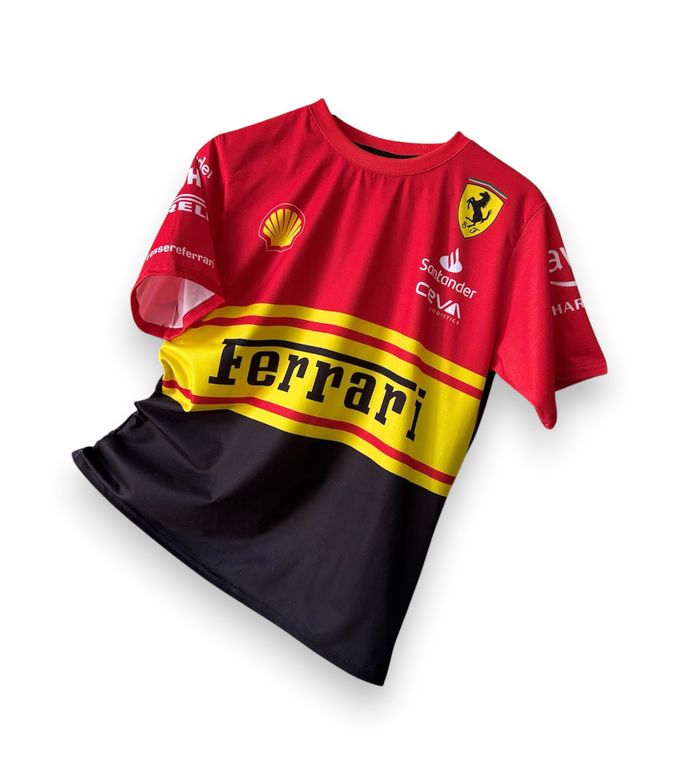 Camiseta Charles Lecrerc - Polo Sainz Ferra Formula 1 - Carreras F1 Rojo