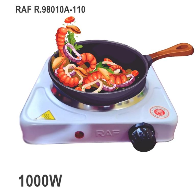 Cocina Eléctrica RAF R.98010A-110 1 Hornilla 1000W Alta Calidad