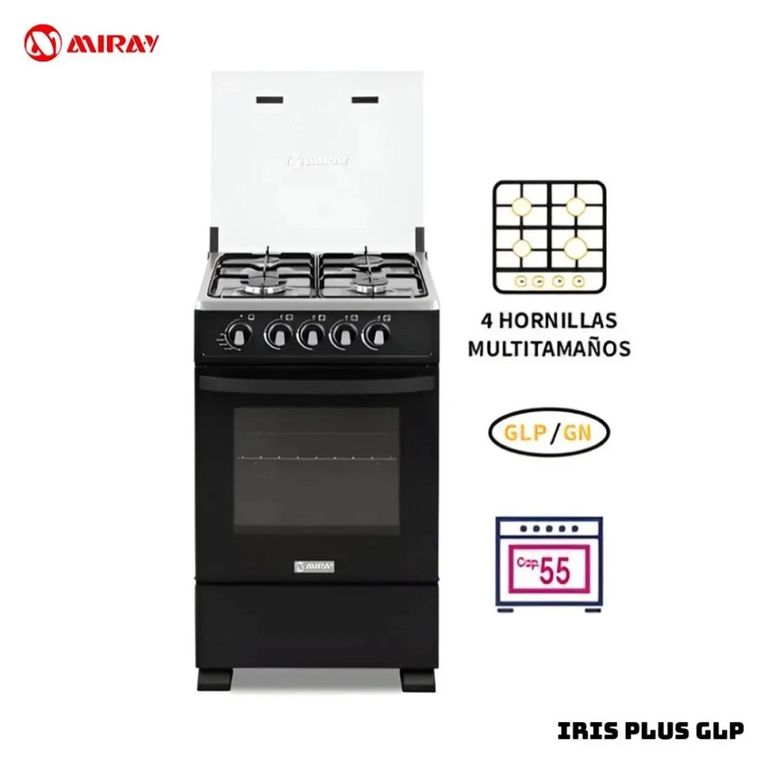 Cocina a Gas IRIS PLUS GLP 4 Hornillas