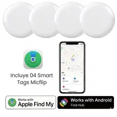 GENERICO - Rastreador Smart Tag x4pack unidades Micflip