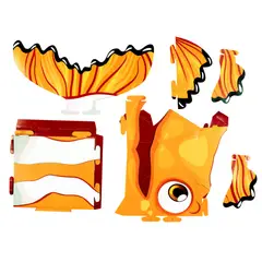 FIESTA CRAFTS - Máscara 3D para armar modelo pez payaso
