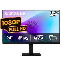SAMSUNG - Monitor Plano Full Hd De 24 Ips 120hz Negro