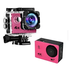 PREMIUM - Cámara Deportiva de acción Wifi Acuático Deportes Videos- ROSADO SQ-Y02